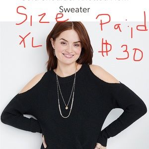 Cold Shoulder Knotted Hem
Sweater